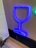 Neon lamp Wijnglas