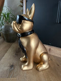 Gouden Bulldog met zonnebril