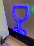 Neon lamp Wijnglas