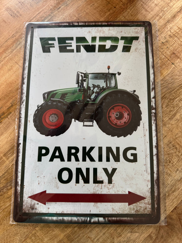 Metalen wandbord Fendt Parking Only