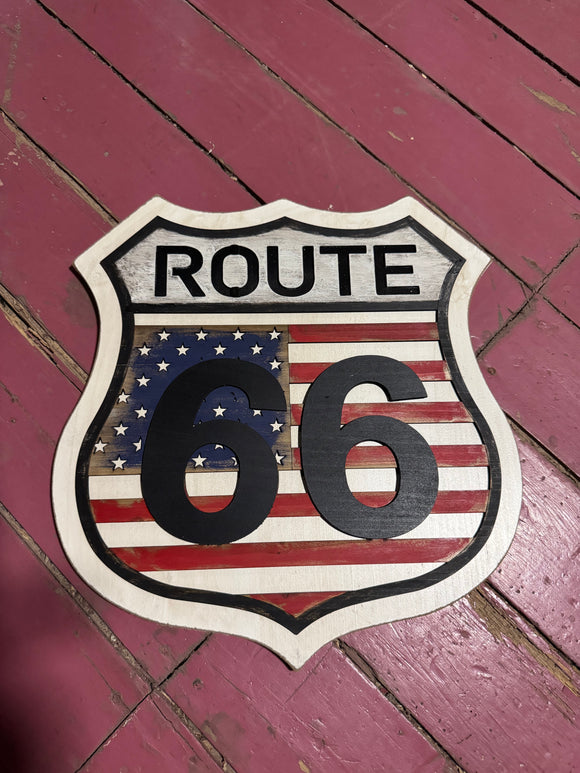 Wandbord Route 66