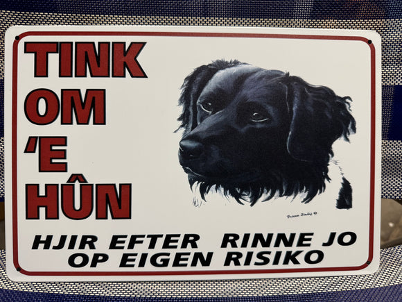 Metalen wandbord Tink om e Hun