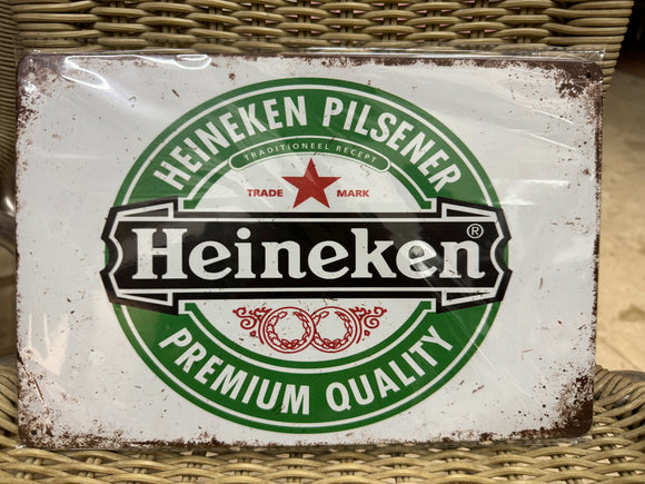Metalen wandbord Heineken