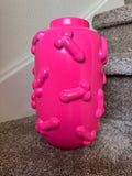 Neon roze piemel vaas