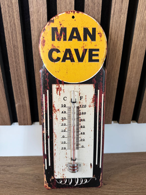 Metalen thermometer Man Cave